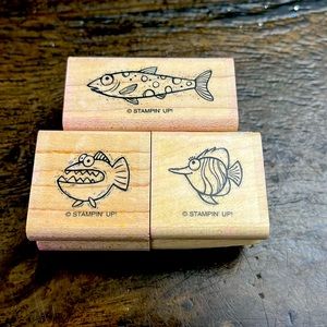 Set of 3 Fish Stamps Stampin’ Up